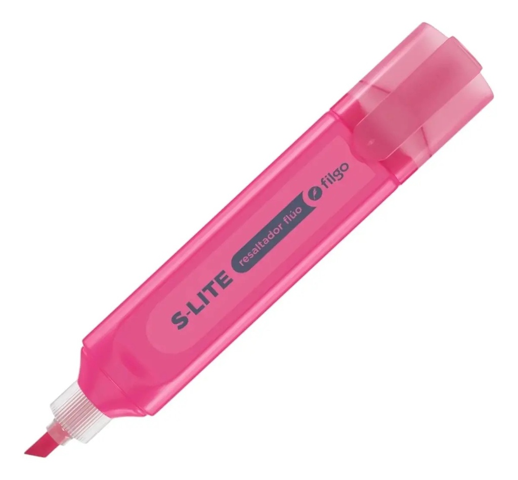 RESALTADOR PUNTA BISELADA FLUO S-LITE X12 FILG ROSA