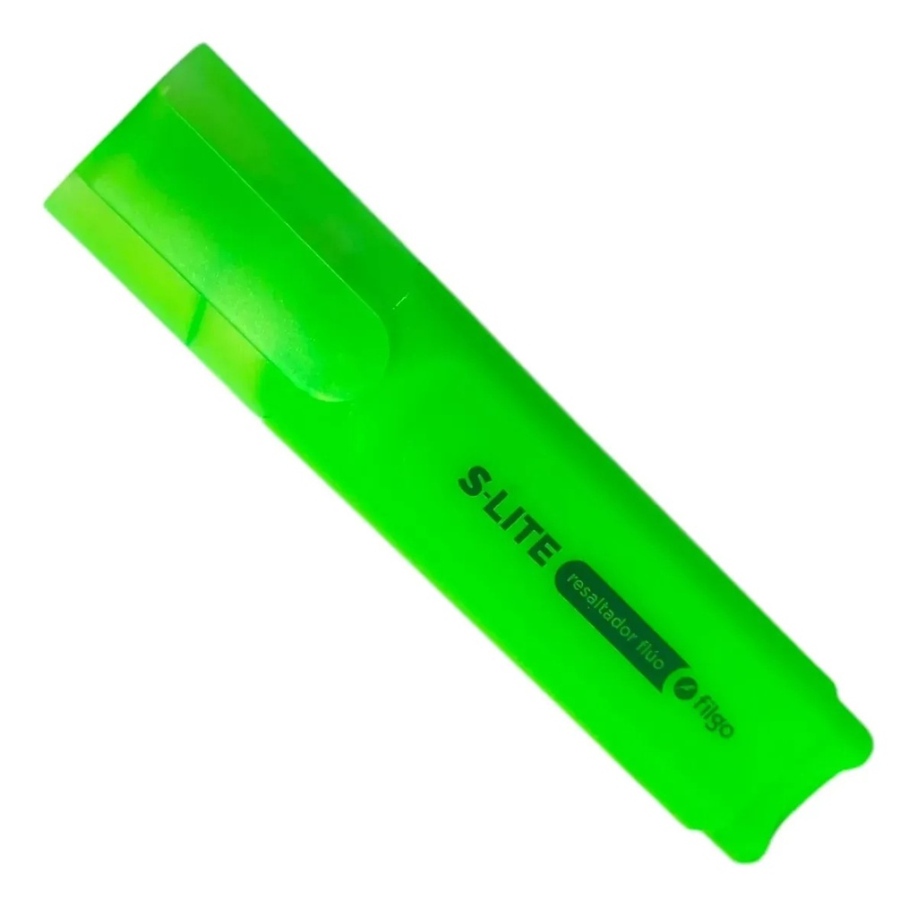 RESALTADOR PUNTA BISELADA FLUO S-LITE X12 FILG VERDE