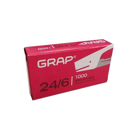 BROCHE 24/6 CAJA X1000 UNIDADES GRAP - 555