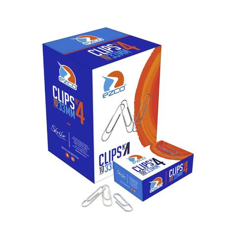 CLIPS METAL N°4 33MM CAJA X100 EZCO - 520104