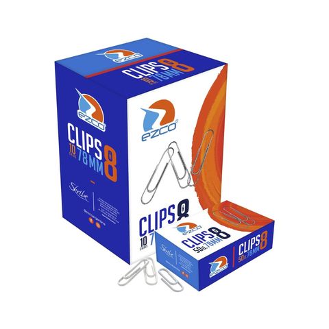 CLIPS METAL N°8 78MM CAJA X50 EZCO - 520108