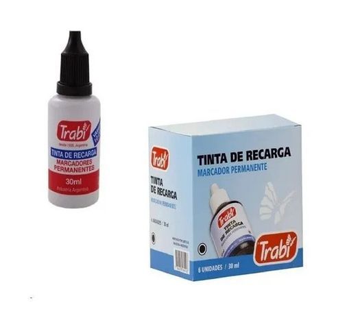 TINTA PARA MARCADOR PERMANENTE 30CC X UNIDA ROJO