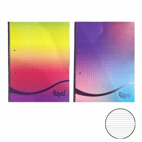 CUADERNO 22X29.7 RAYADO 80H T/F C/E DEGRADE P