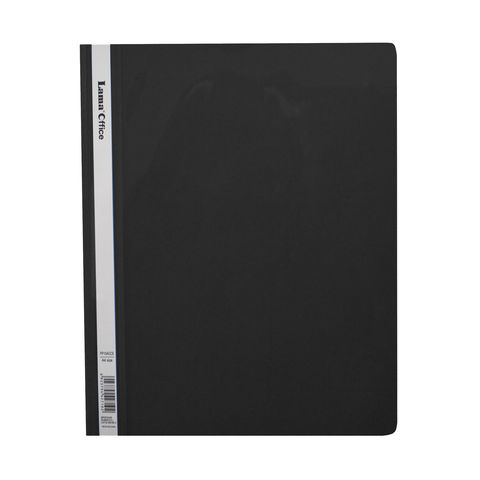 CARPETA A4 TAPA TRANSPARENTE BASE COLOR NEGRO