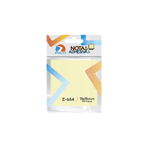 NOTAS AUTOADHESIVAS E-654 75X75MM 100 HOJAS E