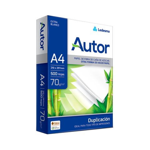 RESMA A4 70GRS/M2 500 HOJAS AUTOR