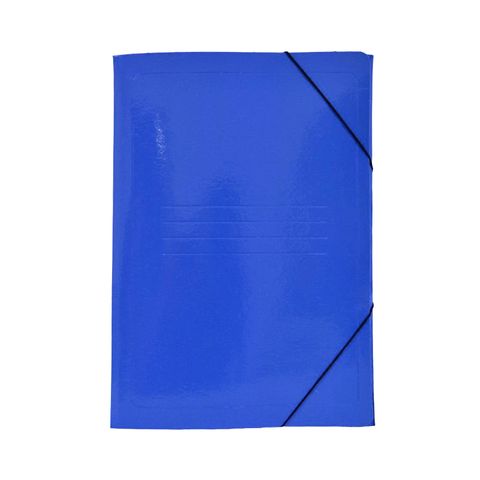 CARPETA OFICIO 3 SOLAPAS CON ELASTICO COLOR AZUL