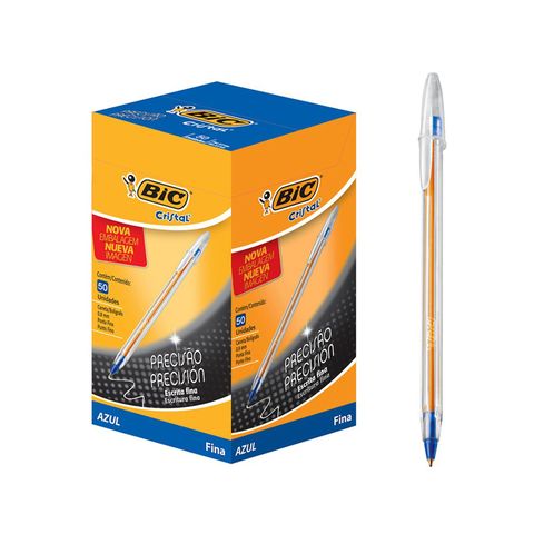 [100001001001] BOLIGRAFO CRISTAL TRAZO FINO 0.8MM BLK AZUL