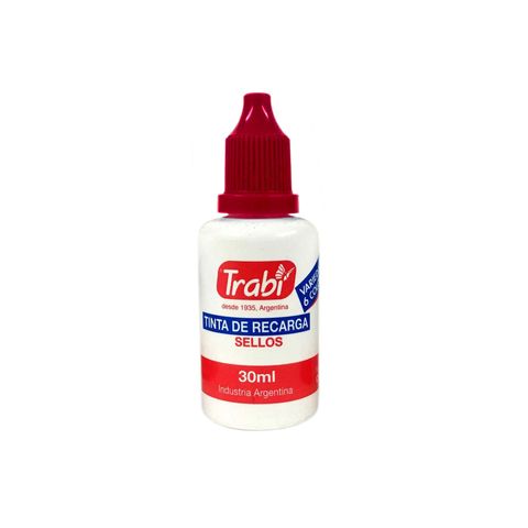 [100001006003] TINTA PARA SELLOS 30CC X UNIDAD TRABI - TR3430/3 ROJO