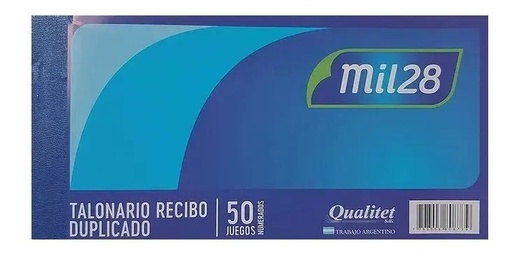[100001002002] TALONARIO RECIBO DUPLICADO 10X20CM 50J MIL28 -
