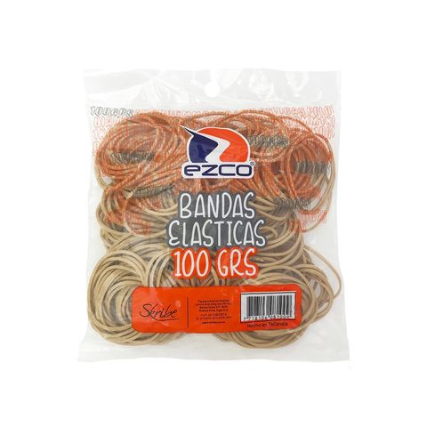 [100001009001] BANDAS ELASTICAS 100GRS EN BOLSA EZCO - 608100