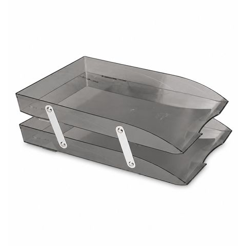 [100001003010] BANDEJA 2 PISOS OFICIO BISAGRA METAL NEGRA LIG