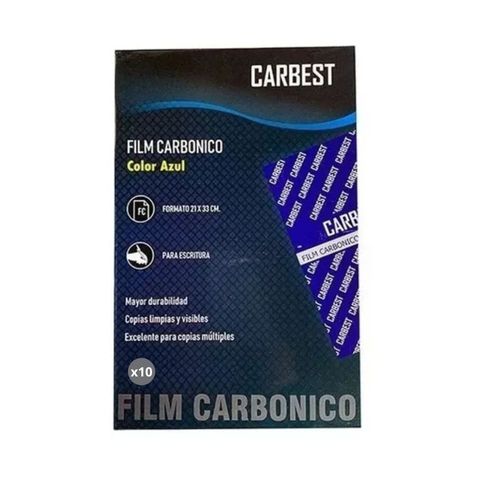 [100001002014] PAPEL CARBONICO AZUL OFICIO X10 CARBEST