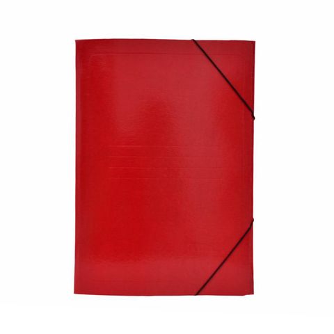 [100001003012] CARPETA OFICIO 3 SOLAPAS CON ELASTICO COLOR ROJO