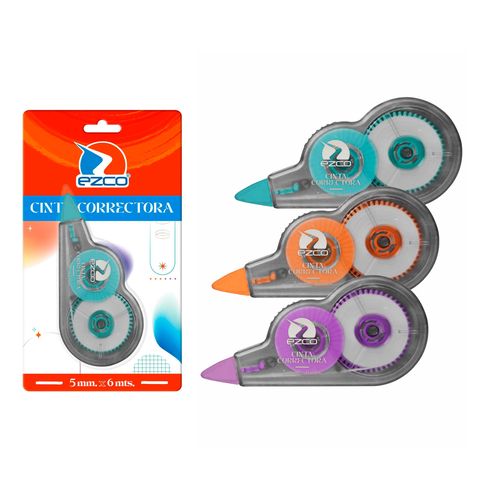 [100001001035] CINTA CORRECTORA 5MMX6MTS EN BLISTER X1 EZC