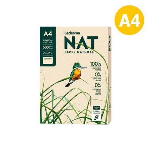 [100001002030] RESMA A4 75GRS/M2 500 HOJAS PAPEL NATURAL LED