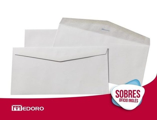 [100001002036] SOBRE OFICIO INGLES OBRA S/FONDO 75GR 120X235MM MEDORO