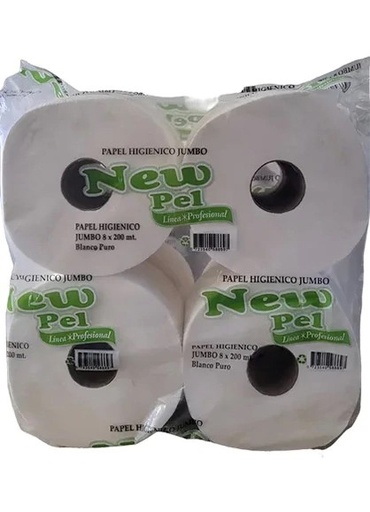 [100002001016] HIGIENICO NEW PEL 200MTS CONO CHICO BLANCO X 8 UN